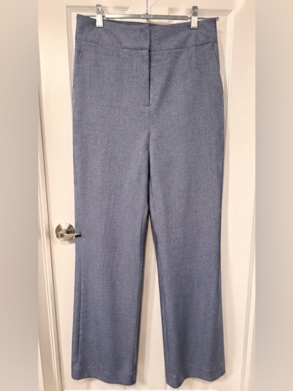 Calvin Klein Linen Blend Suit| Size 10 Blazer/size 8 Pants| Blue/Gray - Picture 3 of 4